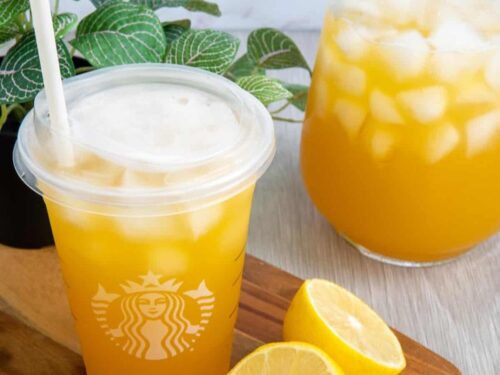 Iced Peach Green Tea Lemonade {Starbucks} - We are not Martha