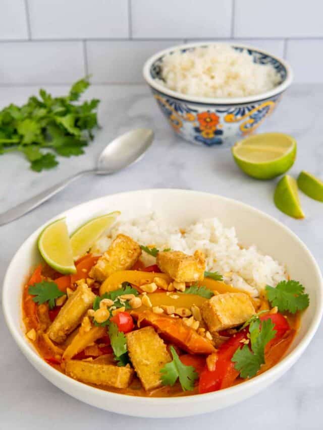 Delicious Vegan Thai Red Curry With Tofu Story