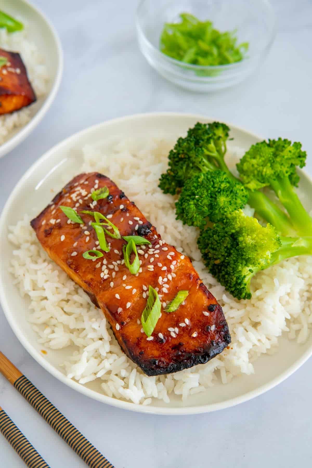 Air Fryer Teriyaki Salmon - Salt & Spoon