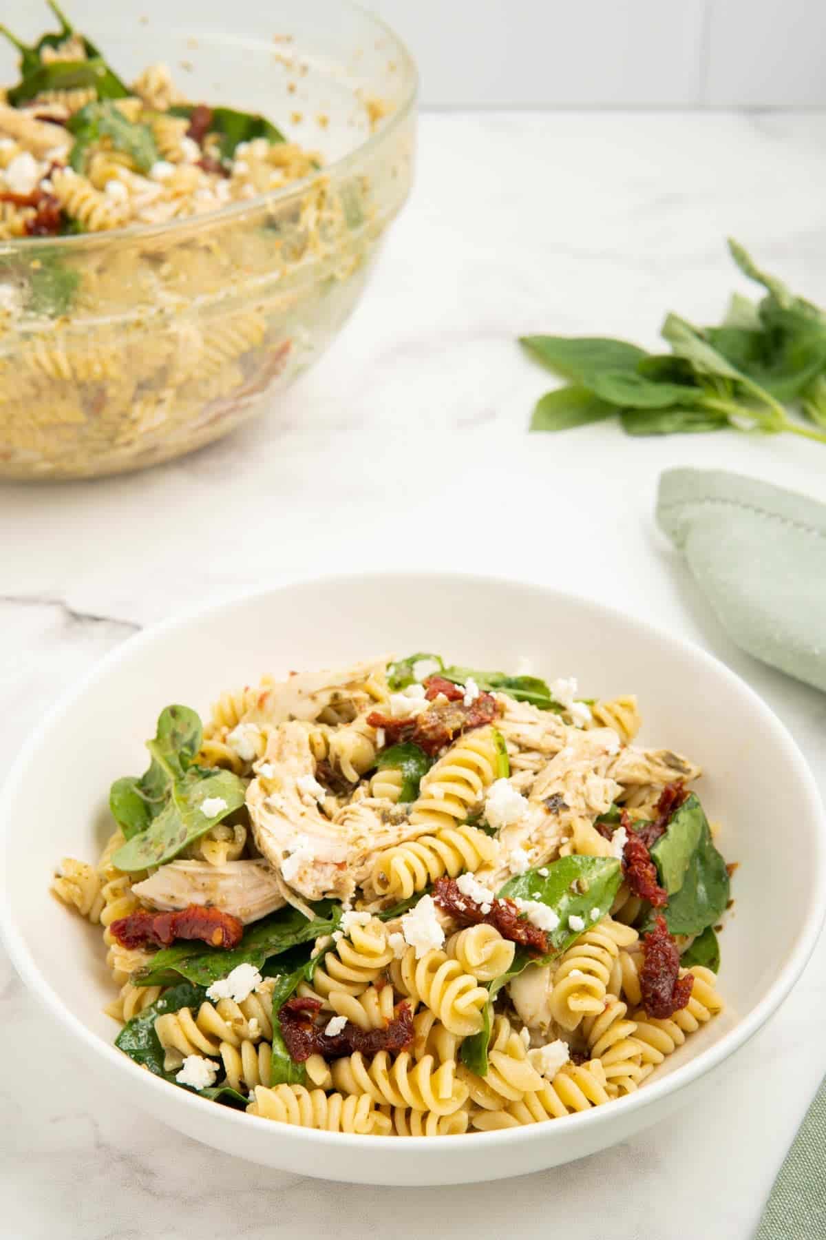 Chicken Pesto Pasta Salad - Salt & Spoon