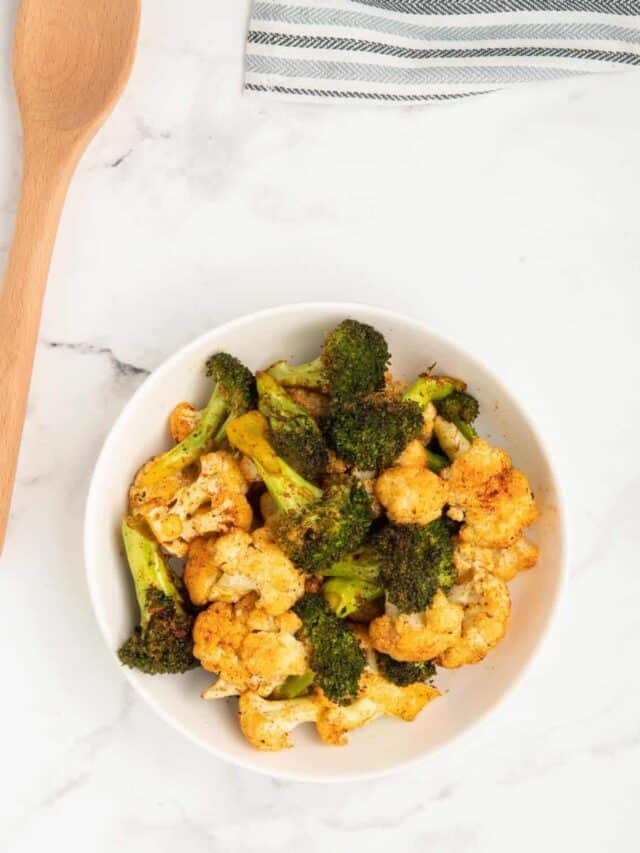 Healthy Air Fryer Broccoli And Cauliflower Story