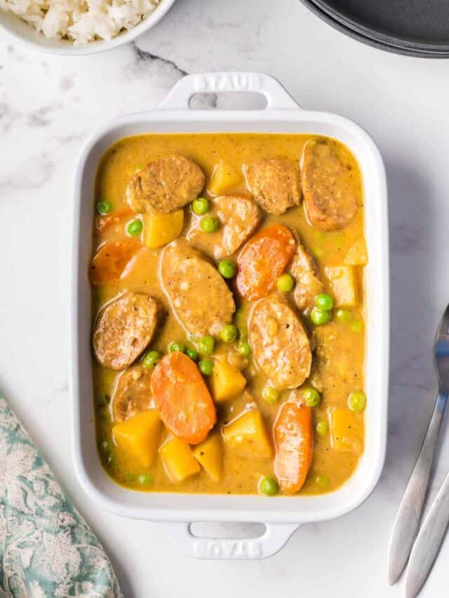 Simple Slow Cooker Curried Sausages Story