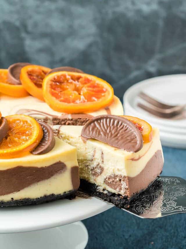 Marble Chocolate Orange Cheesecake Story